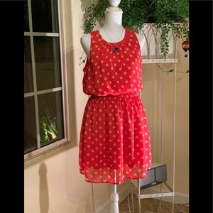 Polka dot sleeveless dress *ships free